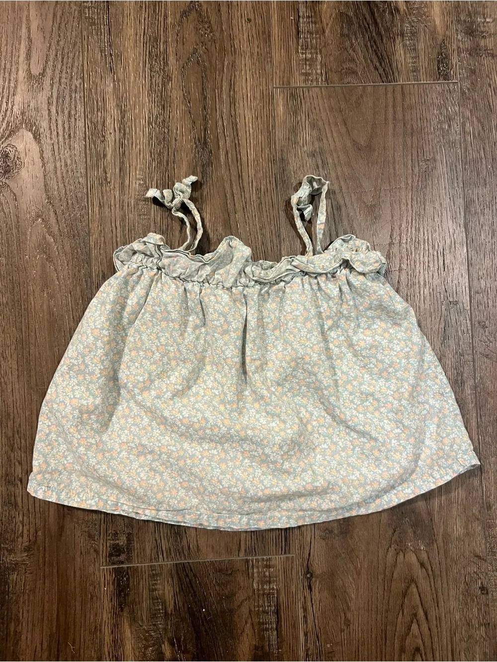 OshKosh B'gosh Light Blue Floral Tank Top